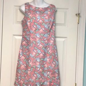 Like new🌸Vineyard Vines sleeveless print dress in pastels🍹🍸